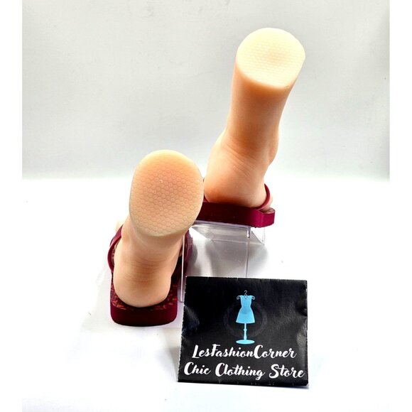 Tory Burch Women's Purple Orange Logo Lattice Thong Flop Sandals Size 6 2380 - Picture 6 of 16